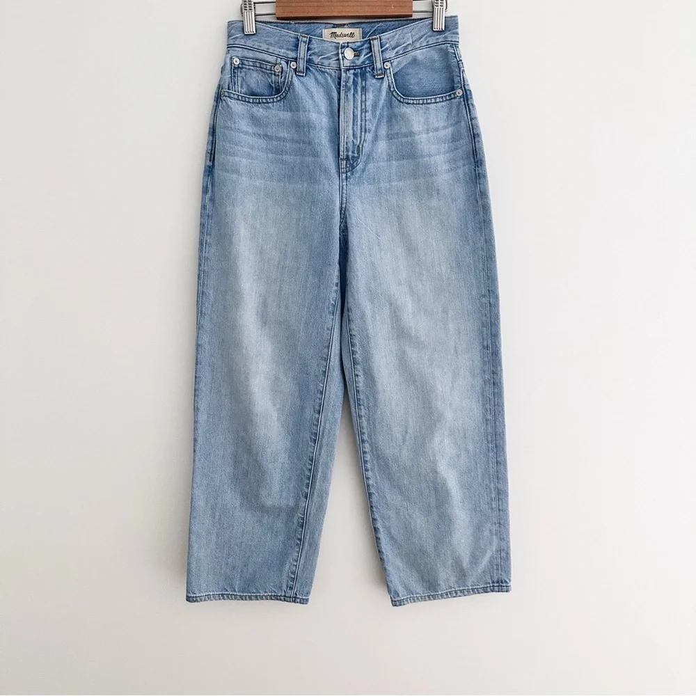 Madewell The Perfect Vintage Wide-Leg Crop Jean Light Wash - Picture 10 of 10